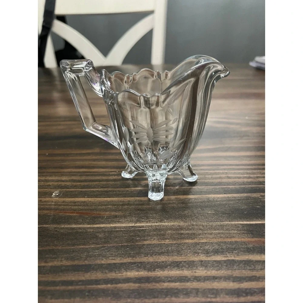 Vintage Footed‎ Crystal Coffee Creamer
